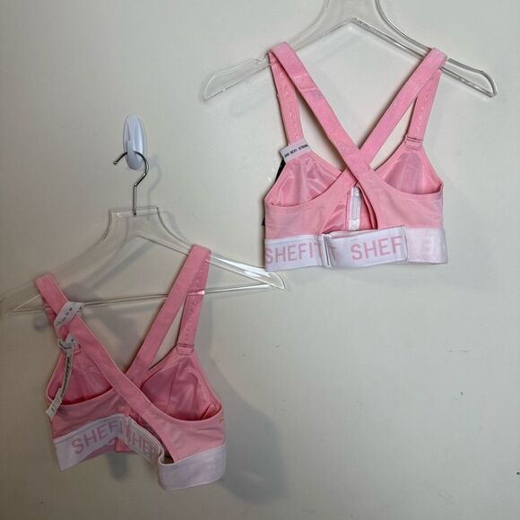 TWO SHEFIT Confident Ultimate Sports Bra XS New Pink and White - Picture 6 of 7